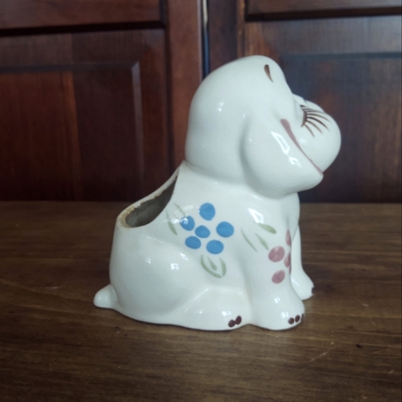 Block Pottery California small sitting dog planter figurine - Picture 3 of 7